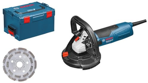 Bosch Professional Betonschleifer GBR 15 CAG (inkl. Diamanttopfscheibe 125mm, 3x Ersatzbürstenkranz, Zweilochschlüssel gekröpft, L-BOXX)