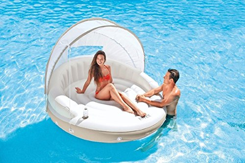 Intex Canopy Island Schwimminsel mit abnehmbarem Sonnenschirm