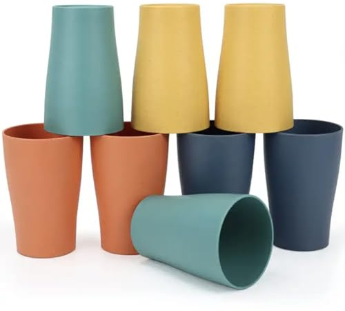 RHP 8-128 Mehrweg-Trinkbecher Multicolor Bunt Kunststoff Becher Plastikbecher 250ml, bruchsicher, stapelbar, Party-Becher, Wassergläser, Trinkgläser