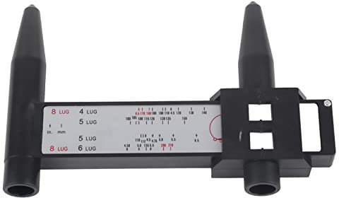 Medidor de llanta de rueda de coche, herramienta de medidor de medida deslizante de patrón de perno de llanta Regla PCD Regla 4 5 6 8 Terminal