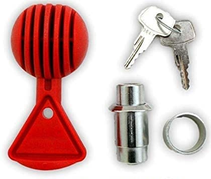 trailer parts4u Sicherheitsschloss Schloss für AK 301/351 Rot mit Safetyball 1222 692