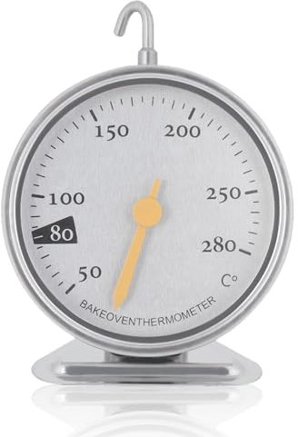 Ofenthermometer Edelstahl, Backofen Thermometer Innen, Bratenthermometer Analog Für Backofen 50°c Bis 280°c Zum Aufhängen Und Hinstellen Backofenthermometer Digital Temperaturmessger