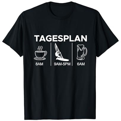 Tagesplan Windsurf Windsurfen Surfbrett Windsurf Wellen Wind T-Shirt