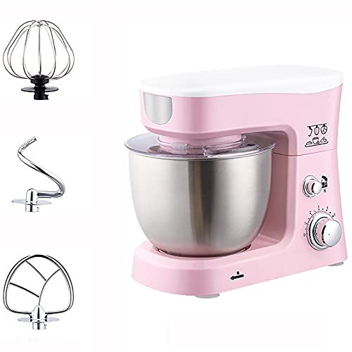 Mix Stand Mixer for Baking,Multifunction Chef Machine, 6 Speeds Cake Mixer,600W,for Wheaten Food,Salad,Cake,Pink