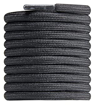 CCSOFTIME Round Work Boot Laces - Heavy Duty, Thick Replacement Laces for Men, Women, Adults - Walking, Hiking, Steel Toe, Safety, Hunting Boots