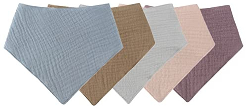 Uposao babero para bebé absorbente de muselina, suave y absorbente, con botón ajustable, babero triangular para regalo para niñas y niños, M