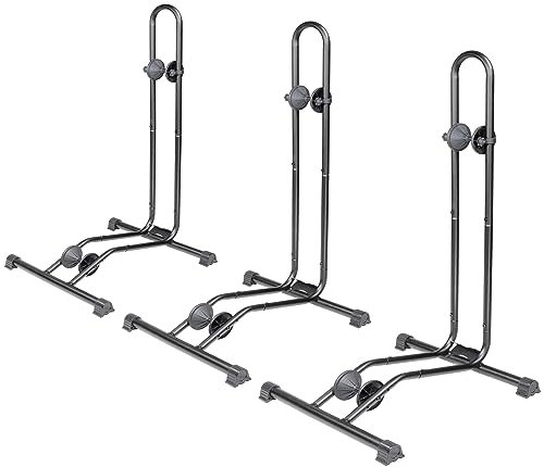 BikeHand Bike Floor Stand Parking Rack Stand - for 24-29 Mountain MTB & Road Bikes Bicycles Indoor Outdoor Garage Storage - Classic New Version for 3 Bikes