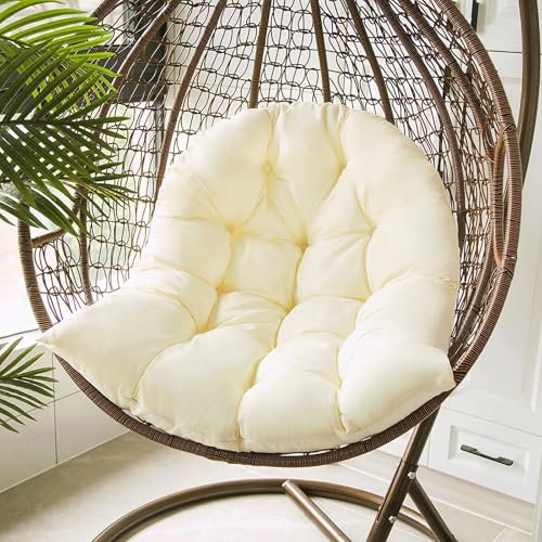 Kissen für Hängesessel, Schaukelstuhl Kissen, Hängesessel Kissen, Bequemes Kissen, Die Jacke ist zur Reinigung Abnehmbar, 100 * 80CM, Beige