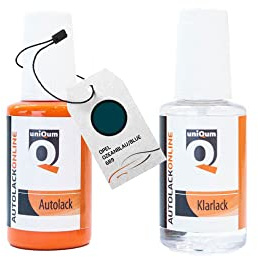 uniQum Autolack Stift + Klarlack im Vorteilsset für OPEL OZEANBLAU/BLUE 689 Autolack Reparatur 2 x 30 ml