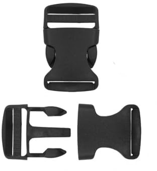 MYMERCERIE Rutschhemmende Gürtelschnalle Verschluss aus Kunststoff, 60 mm x 38 mm, Schwarz