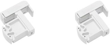 GARDINIA Klemmträger für Mittel- und Seitenzugrollo, Montage ohne Bohren, Für Fensterflügel, Verstellbar von 6-30 mm, Klemmhalter, Kunststoff, Weiß (Packung mit 2)