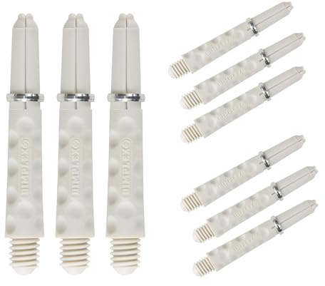 Harrows Darts 3 x Sets of Dimplex Dart Stems - 9 Dart Shafts in Total - Medium and Short Sizes in Black or White