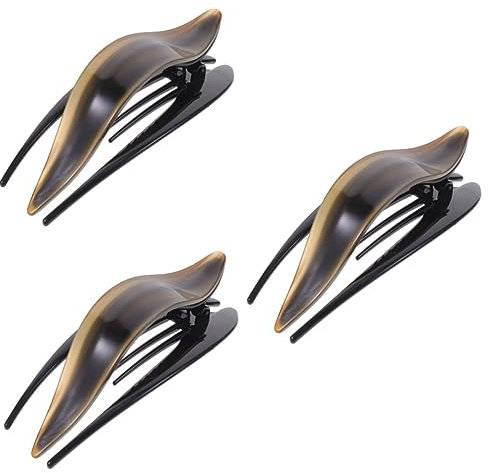 NOLITOY 3pièces Pince à Cheveux Française Acétate Clip à Mâchoire Large Pour Femme Pince à Cheveux Plate Accessoire De Coiffure Élégant Et