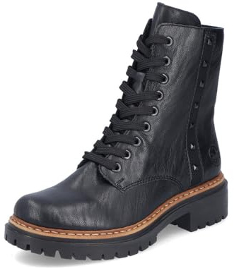 Rieker Combat Boots 72647, damkängor, Svart 00, 38 EU