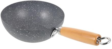 LALADEFIEE Sartén Pequeña Antiadherente Sartén De Cocina Wok Pequeño Para Carne Wok De Hierro Para Saltear Estufa De Gas