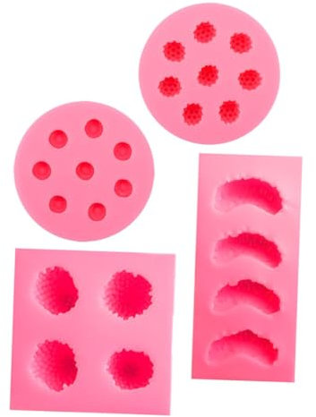 Amosfun 4stücke Silikonformen Obst Flexible Thema Dekor Formen Für Kuchen Fondant Schokolade Gelee Muffins EIS Wachs Seife Harz