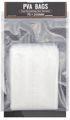 Cuoyuqie 40 Pcs PVA Fishing Lure Bags Fast Dissolving Non Residue Tools Water Soluble Sack Fishing Accessories for Carp (70 * 200mm 40pcs)