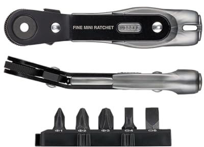 Vessel TD-24B Ultra Thin Fine Mini Ratchet Screwdriver Vent Type with 5 Bits