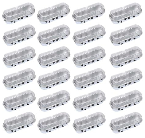 Mini molde para tartas, moldes de aluminio para hornear, moldes para magdalenas, parte antiadherente, diseños rectangulares reutilizables, capacidad de 200 ml, juego de 20 piezas, horneado de cocina
