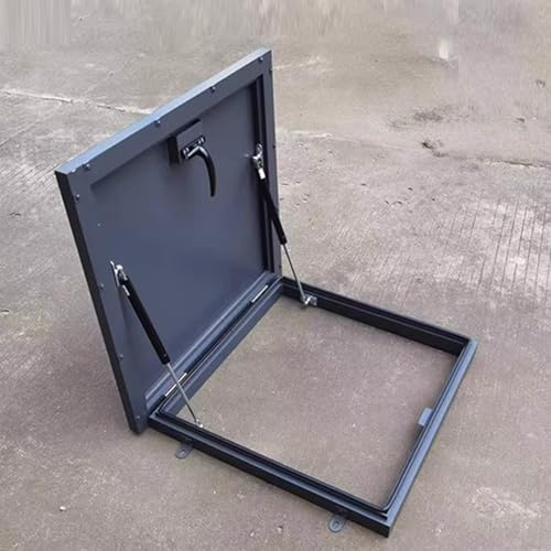 Tapa De Trampilla De Mantenimiento De Techo, Cubierta De Aluminio Grandes Claraboyas Y Ventanas De Techo Cubierta De Acero Galvanizado Escotilla Del Techo Instalación De Ventanas De Tejado(55x55cm/21.