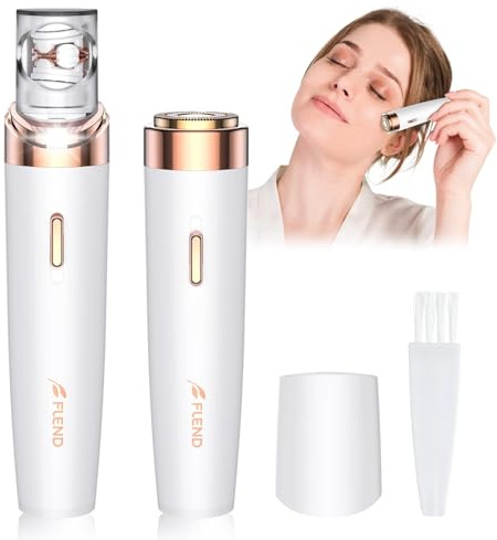 Facial Hair Remover for Women, 2-in-1 Epilator for Women with LED Light, Waterproof Mini Portable Lipstick Design, Electric Epilators Painless Lady Shavers for Face, Bikini Area, Lip, Chin, Leg, Arms