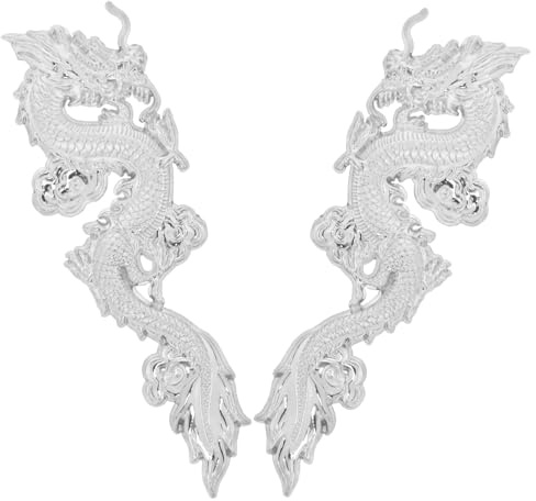 Garneck 3D Drachen Auto Aufkleber 2 Stück Metall Aufkleber für Autos und Nutzfahrzeuge mit Wetterfester Oberfläche für Chinesische Neujahrsfeiern