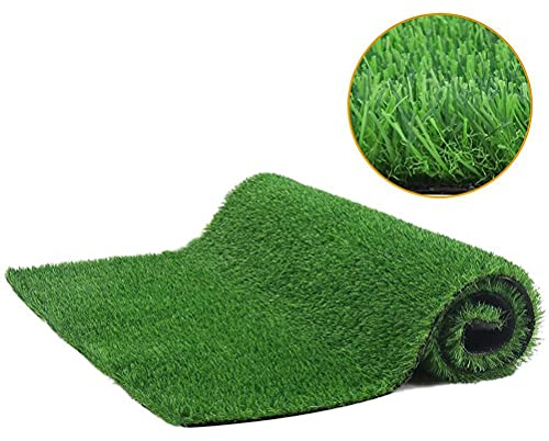 SIXRUN Tappetino in Artificiale, Morbido Tappeto in Sintetica Antiscivolo per Prato da Giardino Interno Ed Esterno, con Spazzola e Sapone Facili da Lavare (1 * 2M)