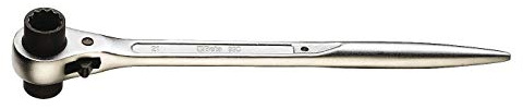 Beta 93C Double-Sided Scaffolding Ratchet Wrench, Metric 19mm x 22mm