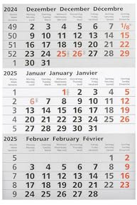 Kalendarium 2026 2027 - Kalender - Monatskalender - Tischkalender - Stehkalender - Ausstellkalender - Bürokalender - Kalenderblock - Metall magnetisch – Made in Germany