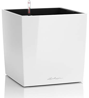 LECHUZA CUBE Premium 50 weiß hochglanz 16560