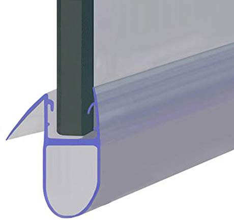 Shower Seal for Screens, Doors or Panels | Fits 4, 5 or 6mm Glass | Round Bubble Shape Seals Gaps of Up to 15mm | 80cm, 90cm, 140cm or 2m Long | Includes Side Deflector | SEAL051 (80cm)