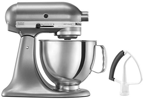 KitchenAid KSM150FECU Artisan Standmixer, 5 Quadrat, Kontur, Silber