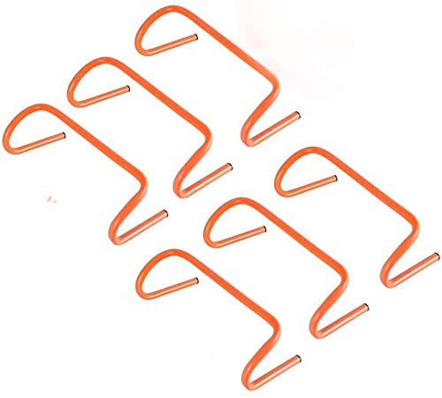 Kosma Set of 6 Agility Hurdles Multi-Sport Speed Training Aid - Size: 6 Inch - Colour : Orange
