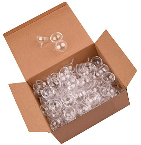 Milisten 50pcs Clear Chocolate Box Holder Plastic Round Chocolate Candy Wrappers Holders Candy Packaging Case Flower Support Rack for Birthday Wedding Easter Carnival