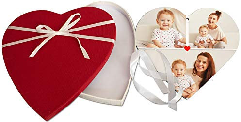 wandmotiv24 personalisierte Foto-Herzen aus Acrylglas mit Geschenkbox, Größe 20x20 cm, 3 Fotos, Foto Collage, Herz, Geschenke für Partner, Muttertag, Fotogeschenk, Dekoration Wohnung modern M0726