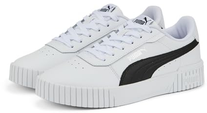 Puma Women's Carina 2.0 Sneaker, Puma White Puma Black Puma Silver, 7 UK