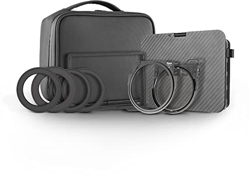 Kase MovieMate Magnetische Matte Box V-ND Kit Stoßfester Filterhalter 67 mm 72 mm 77 mm 82 mm optisches Glas: 2 Filter: CPL, Vari ND 2 bis 5 Stop & 4 mm Rahmen