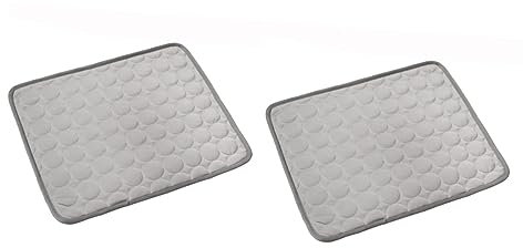 POPETPOP 2st Haustier Kühle Unterlage Kühlbox Pad Hundebox Matte Kühldecke Hund Sommer Kühlmatte Haustier Seide Hundematten Zum Schlafen Selbstkühlende Matte Für Hunde Luftkissen Cool