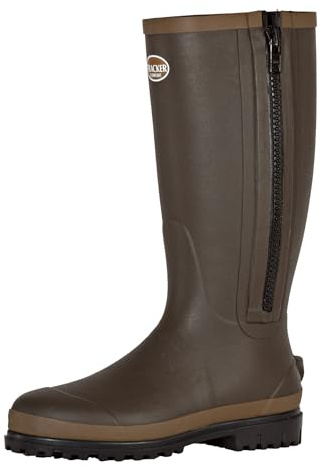 TRACKER Unisex Gummistiefel -25°C, Handmade EU, Wasserdicht, Jersey-Baumwollfutter, Selbstreinigende Naturkautschuk-Sohle, Praktischer Reißverschluss