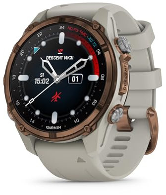 Garmin Descent™ Mk3i, Dive Computer and Multisport GPS Smartwatch, Air Integration, French Gray