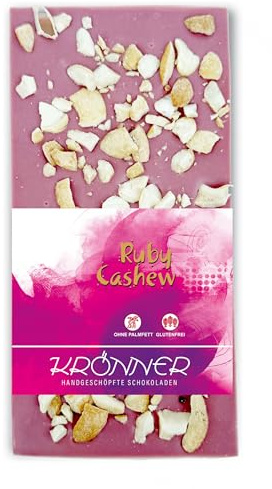 Krönner Ruby Schokolade 100 g – Einzigartig in Rosa aus 34% Ruby Kakaobohn