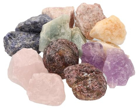 Wassersteine „Chakra“ Mischung | Edelsteinwasser Set | 100% naturbelassene Rohsteine | 7 beliebten Chakra Heilsteinen | Lebensquelle Plus
