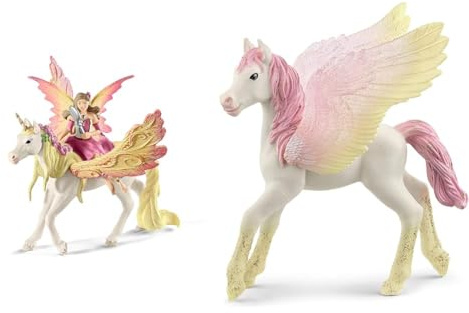 SCHLEICH BAYALA 70568 Fee Feya und Einhorn Pegasus Spielset & 70721 Pegasus Fohlen, für Kinder ab 5-12 Jahren, BAYALA - Spielfigur