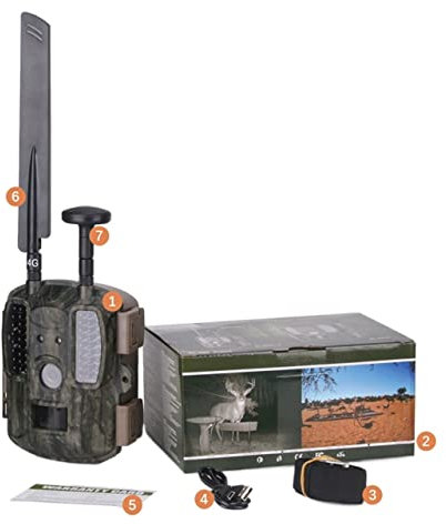 Kits de caméras de surveillance solaires, Caméras de chasse Solar 4G Traps photo Scout Scout Camera Wild Camera GPS/ E-mail / MMS / FTP / GSM Vision nocturne Caméra de chargeur solaire externe 4G Fore