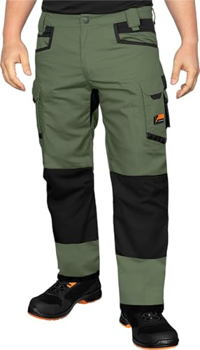 ACE Constructor Herren-Arbeitshose lang - Männer-Arbeitshosen mit Stretch-Bund, Cargo- & Kniepolster-Taschen