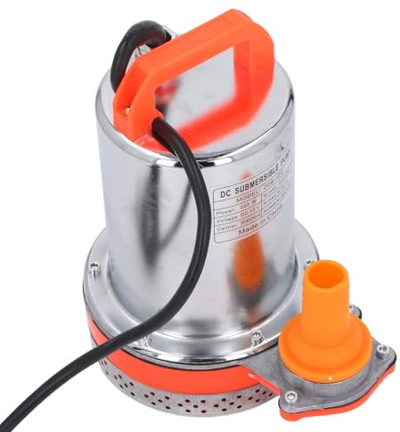 Tauchpumpe, DC 12 V 220 W Solarwasserpumpe Tauchbrunnenpumpe Hochhub-Wasserpumpe mit 1 Zoll 1,5 Zoll 2 Zoll Auslassanschluss, Tauchwasserpumpe für Teich-Pool-Boot