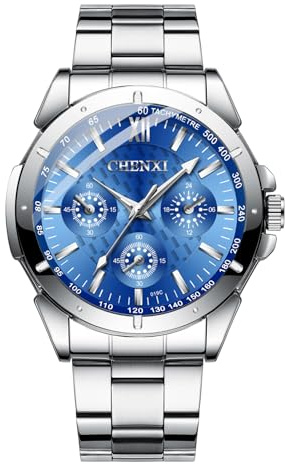 JewelryWe Par de relojes luminosos de acero inoxidable 30 m, resistente al agua, analógico, cuarzo, reloj de pulsera para parejas, pulsera de acero inoxidable, reloj de amistad para hombre y mujer