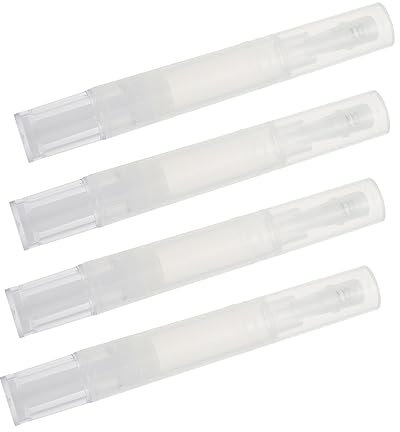 MUSISALY 4pezzi Penna Tubo Vuoto Rotante Per Olio Per Cuticole Applicatore Per Liquidi Nutrienti Per Unghie Accessorio Per Trucco Portatile Contenitore Per Oli Essenziali