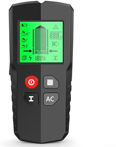 Getdoublerich Wandkabeldetektor Leitungssuchgerät Ortungsgerät Wanddetektor Wand Metall Holzdraht Bolzendetektor für Holz Eisen Metallkabel Metall