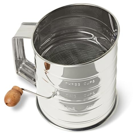 Amazon Basics Flour, 3 Cup Capacity for Fine or Coarse Flour, Dishwasher-Safe